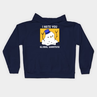 I hate you global warming Kids Hoodie